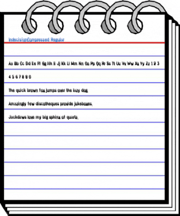 IndecisionCompressed Regular Font