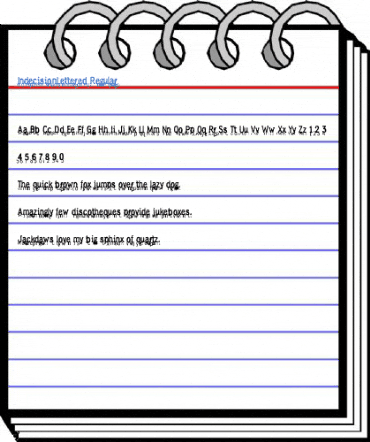 IndecisionLettered Regular Font
