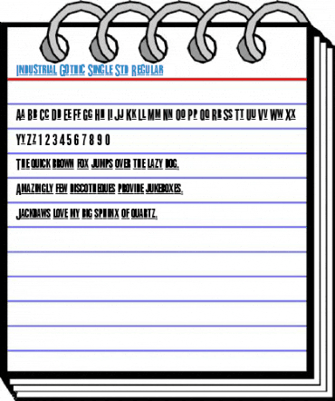 Industrial Gothic Single Std Regular Font