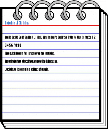 Industria LT Std Inline Font