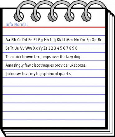 Info Normal Font