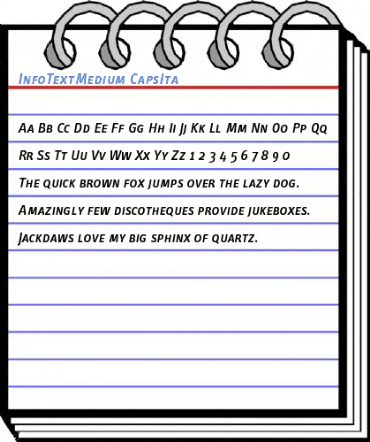 InfoTextMedium CapsIta Font