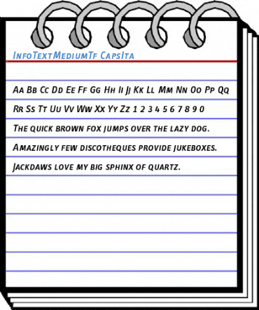 InfoTextMediumTf CapsIta Font