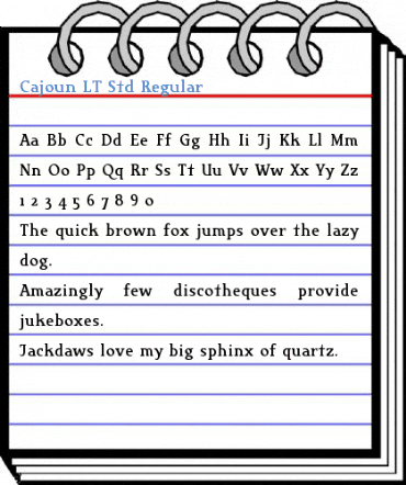 Cajoun LT Std Regular Font