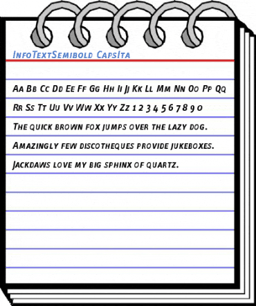 InfoTextSemibold CapsIta Font