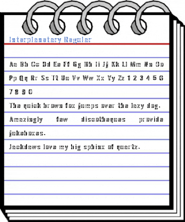 Interplanetary Regular Font