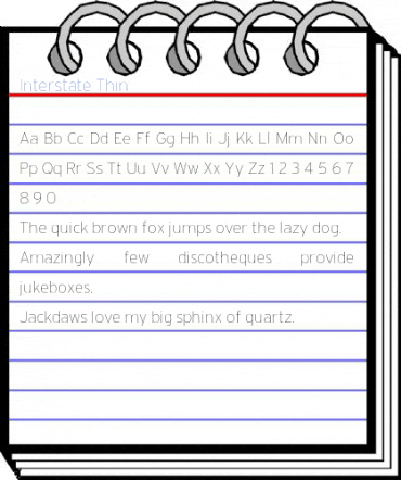 Interstate Thin Font