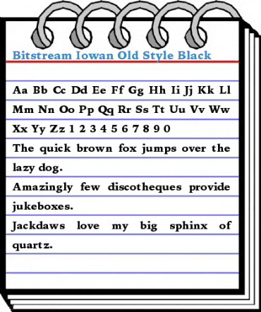 Bitstream Iowan Old Style Font