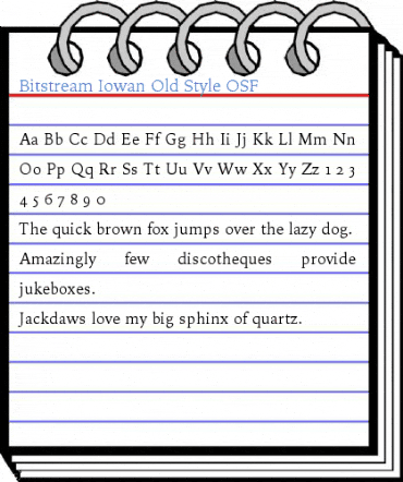 Bitstream Iowan Old Style OSF Font