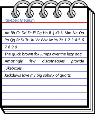 Iquebec Medium Font