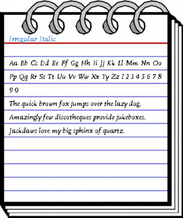 Irregular Italic Font