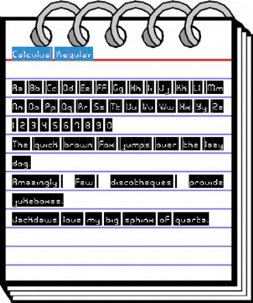 Calculus Regular Font
