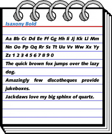 Isaxony Bold Font