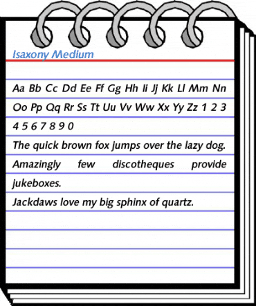 Isaxony Medium Font