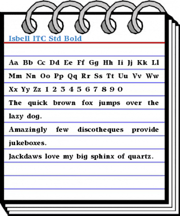Isbell ITC Std Bold Font
