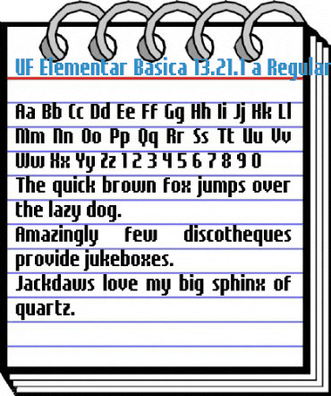 UF Elementar Basica 13.21.1 a Regular Font