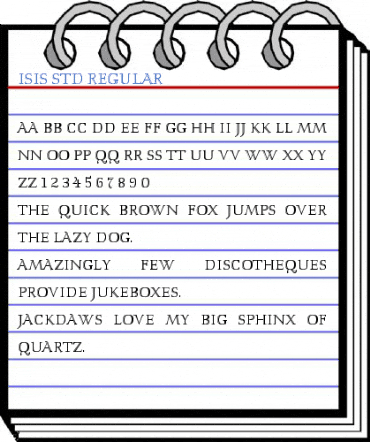 Isis Std Regular Font