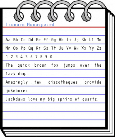 Isonorm Monospaced Font