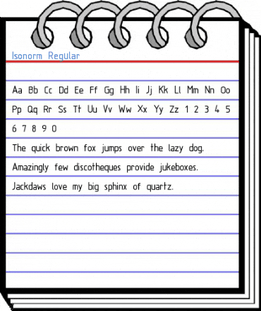 Isonorm Regular Font