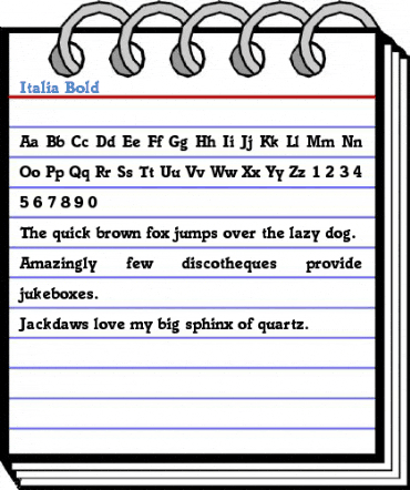 Italia Bold Font