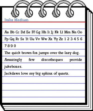Italia Medium Font