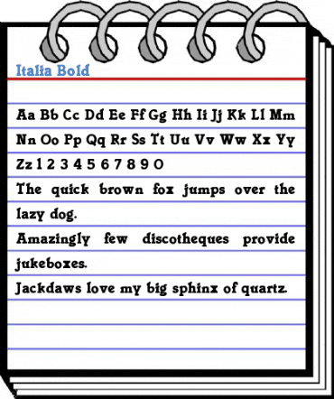 Italia Bold Font