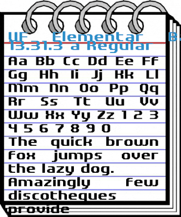 UF Elementar Basica 13.31.3 a Regular Font