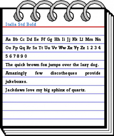 Italia Std Bold Font