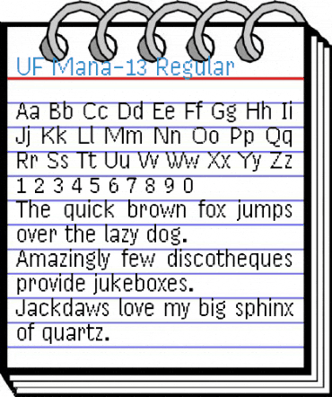 UF Mana-13 Font