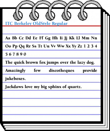 ITC Berkeley OldStyle Regular Font