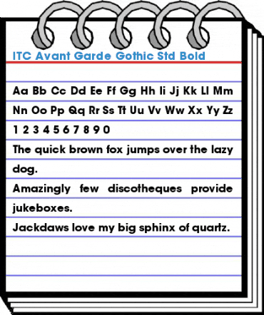 ITC Avant Garde Gothic Std Bold Font