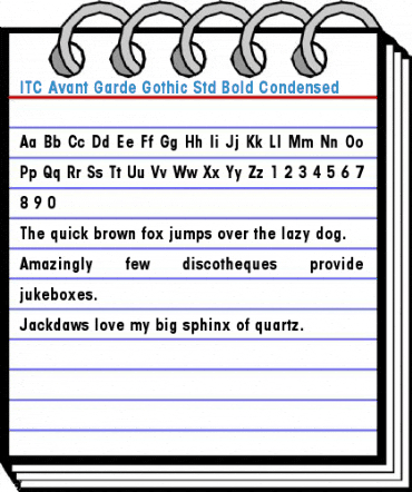 ITC Avant Garde Gothic Std Bold Condensed Font