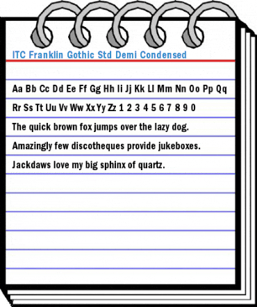 ITC Franklin Gothic Std Demi Condensed Font