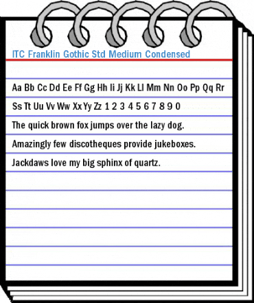 ITC Franklin Gothic Std Medium Condensed Font