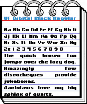 UF Orbital Black Regular Font