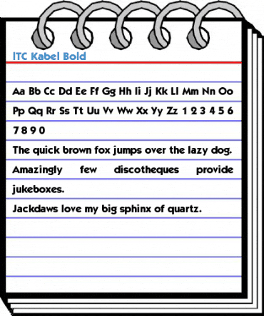 ITC Kabel Bold Font