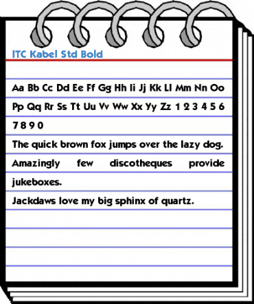 ITC Kabel Std Bold Font