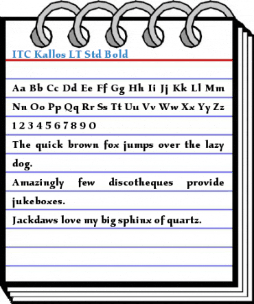 ITC Kallos LT Std Bold Font
