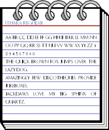 Ithaka Regular Font
