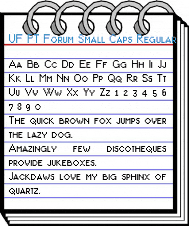 UF PT Forum Small Caps Regular Font