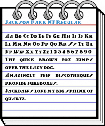 Jackson Park NF Regular Font