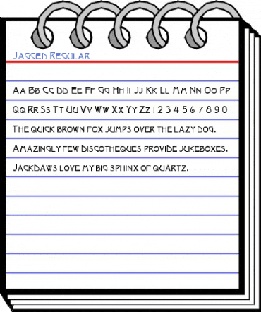 Jagged Regular Font