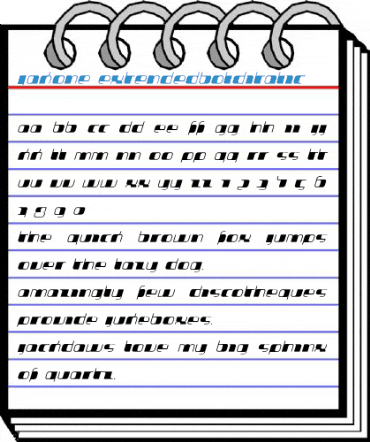 Jakone ExtendedBoldItalic Font