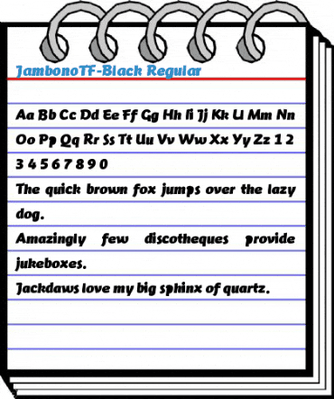 JambonoTF-Black Regular Font