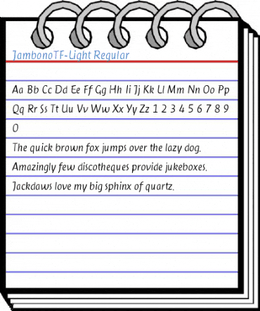 JambonoTF-Light Regular Font