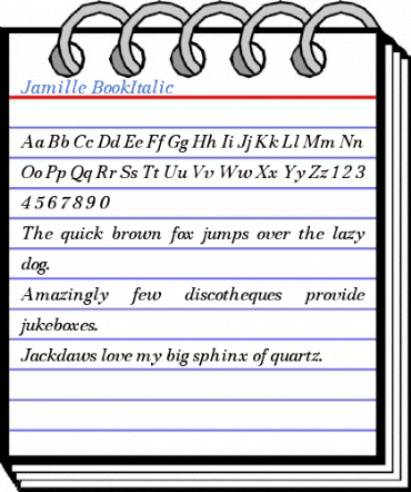 Jamille BookItalic Font