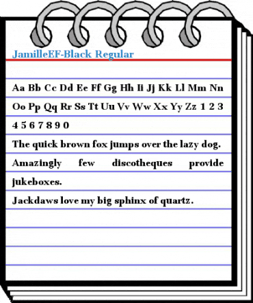 JamilleEF-Black Regular Font