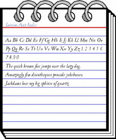 Jannon Ant Italic Font