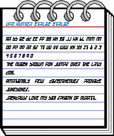 UFO Hunter Italic Italic Font