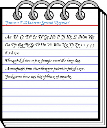 Jannon T Moderne Swash Regular Font